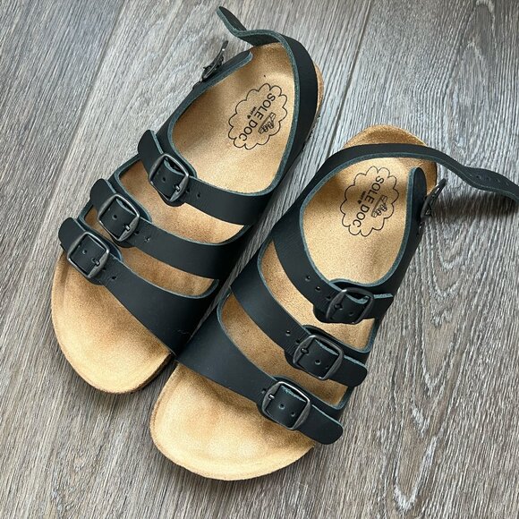 Sole Doc Tammy Leather Sandals Size 8.5-9 - Picture 2 of 10